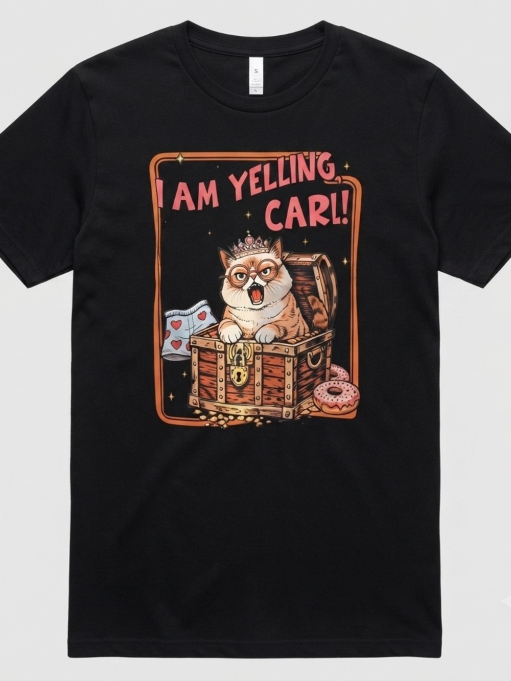 NWOT Dungeon Crawler Carl “I Am Yelling, Carl!” Graphic T-Shirt Small Black